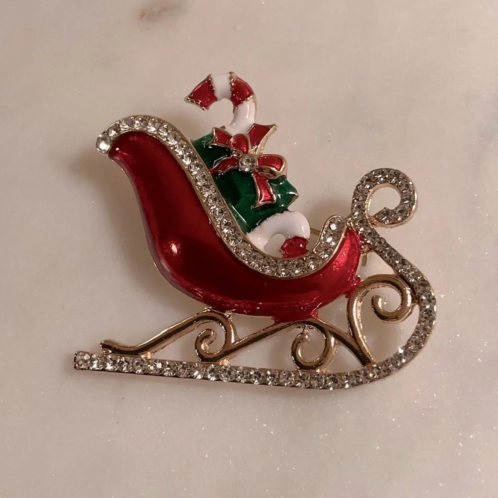 Christmas Sleigh Brooch